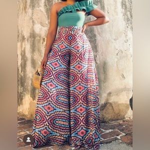 High waisted flare Andrea Iyamah pants!